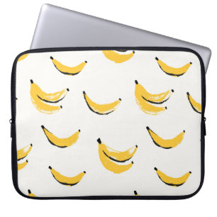 Handgezeichnete Bananen, stilvolles nahtloses Must Laptopschutzhülle