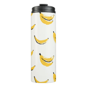 Handgezeichnete Bananen, stilvolles nahtloses Must Thermosbecher