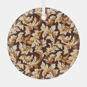 Handgezeichnete barocke Blätter: Stilvolle Eleganz Ornament Aus Glas