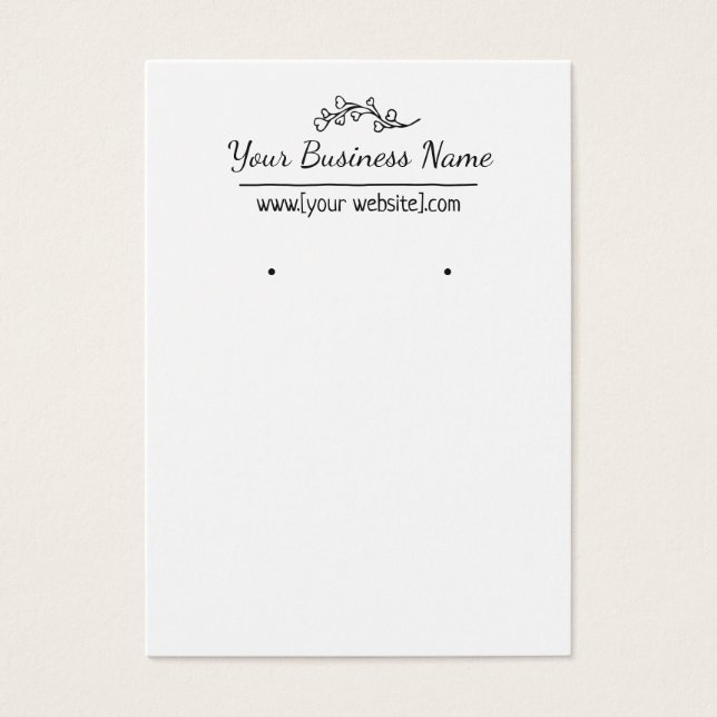 Handgezeichnete, benutzerdefinierte Ohrkarte (Vorderseite)