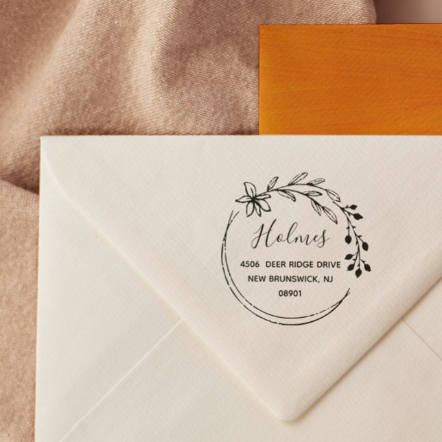 Handgezeichnete Berry-Blume Name und Anschrift Gummistempel (Von Creator hochgeladen)