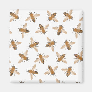 Handgezeichnete Bienen-Magnet Magnet