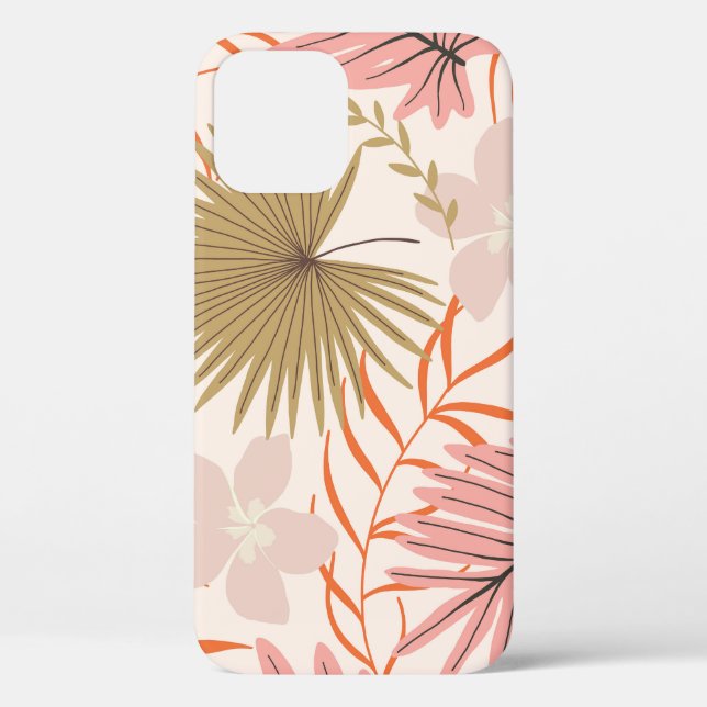 Handgezeichnete Blätter: Exotisches Jungle Muster. Case-Mate iPhone Hülle (Rückseite)