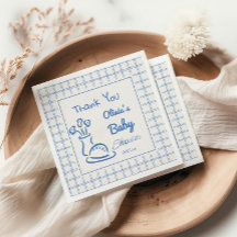 Handgezeichnete blaue Babybauch-Baby-Jungen-Party