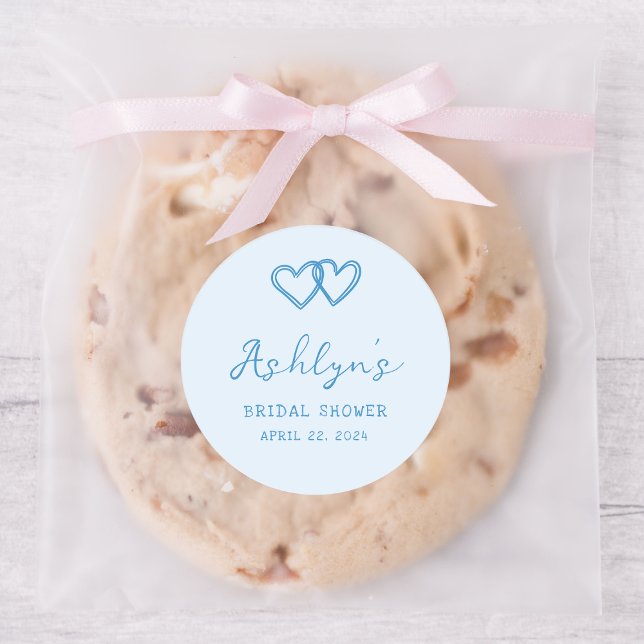 Handgezeichnete Blue Heart Brautparty Aufkleber (Von Creator hochgeladen)