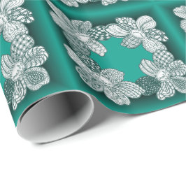 Handgezeichnete Blume auswählen Geschenkpapier