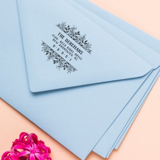 Handgezeichnete Blume Grüne Vintage Schriftart Adr Gummistempel (Von Creator hochgeladen)