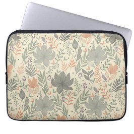 Handgezeichnete Blumen Laptopschutzhülle