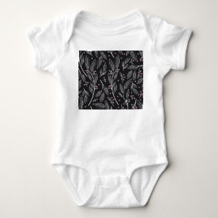 Handgezeichnete Blumen: Nahtloses Design Baby Strampler