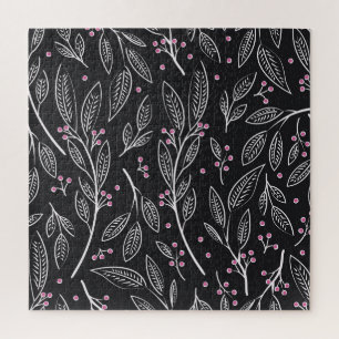 Handgezeichnete Blumen: Nahtloses Design Puzzle