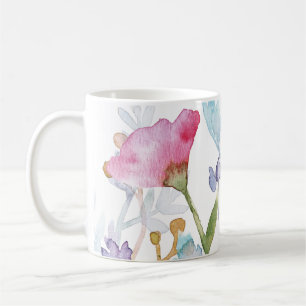 Handgezeichnete Blumenmotive Kaffeetasse