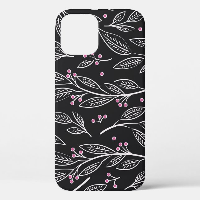 Handgezeichnete Blüte: Nahtloses Design Case-Mate iPhone Hülle (Rückseite)