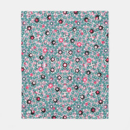 Handgezeichnete Blütenleder - weich & gemütlich Zo Fleecedecke