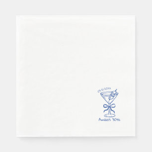 Handgezeichnete Bogen Custom Cocktail Geburtstagsf Serviette