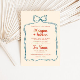 Handgezeichnete Bogenrahmen-Hochzeit  Einladung