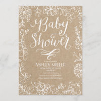Handgezeichnete Botanicals Rustic Kraft | Babydusc