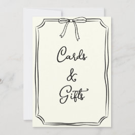 Handgezeichnete Bow Coquette Chic Cards und Gesche