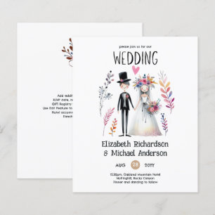 Handgezeichnete Brautgroom Niedlich Funny Wedites