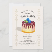 Handgezeichnete Cake Sweet Tea Party Brautparty
