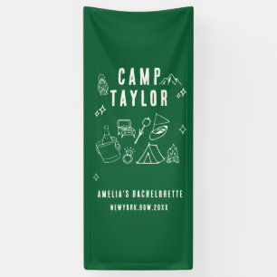 Handgezeichnete Camp Junggesellinnenabschied indiv Banner