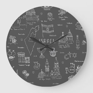 Handgezeichnete Chalkboard Acrylwand Uhr