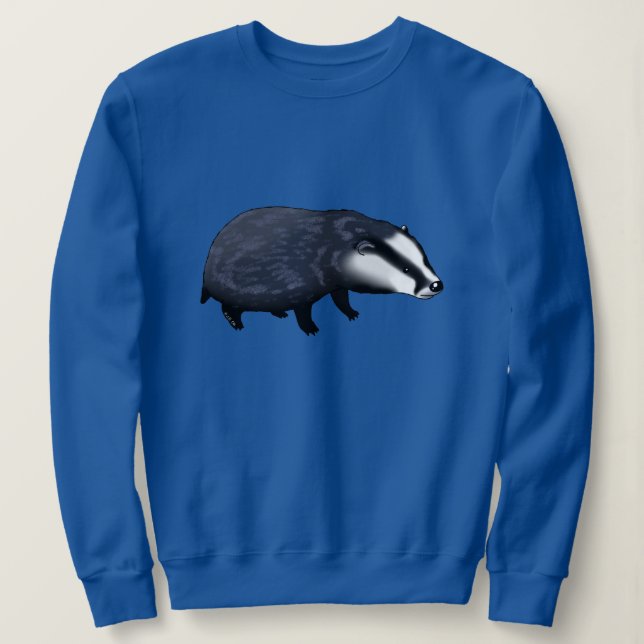 Handgezeichnete Dachs-Illustration Design Sweatshirt (Design vorne)