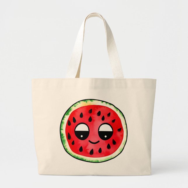 Handgezeichnete Design-Tasche-Beutel : Fruit-Emoji Jumbo Stoffbeutel (Vorne)