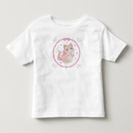 Handgezeichnete dicke Katze Cartoon-Illustration | Kleinkind T-shirt