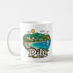 Handgezeichnete Dili Timor-Leste Reise Kunst Landm Kaffeetasse