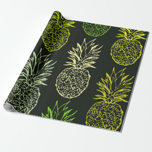 Handgezeichnete Doodle Blumenmuster. Palmblätterga Geschenkpapier