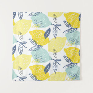 Handgezeichnete Doodle-Limonade-Nahtloses Muster Wandteppich