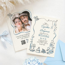 Handgezeichnete Doodles Whimsical Wedding Foto
