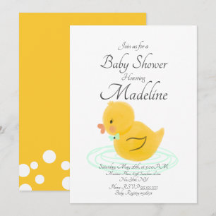 Handgezeichnete Einladung zur Babyparty mit Gummie