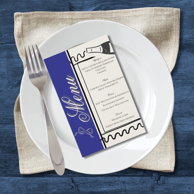 Handgezeichnete elegante einfache blaue & cremefar flyer (Von Creator hochgeladen)