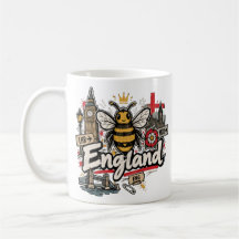 Handgezeichnete England-Reise-Kunst-Sehenswürdigke