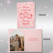 Handgezeichnete Erdbeere Ich liebe dich Mama Mutte