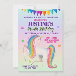 Handgezeichnete farbenfrohe magische Einheit Gebur Einladung