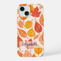 Handgezeichnete farbige Herbstlaube Herbst