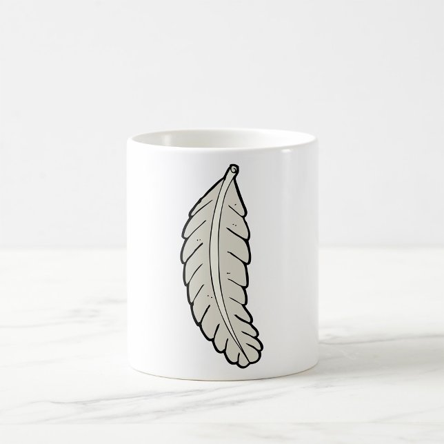 Handgezeichnete Federn Minimalistische Natur Kaffeetasse (Von Creator hochgeladen)