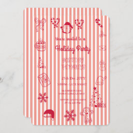 Handgezeichnete Feiertagsparty Einladung