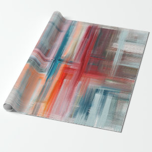 Handgezeichnete feine Kunstmalerei. Öl auf Leinwan Geschenkpapier