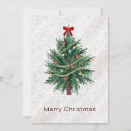 Handgezeichnete Festtagskarte mit Weihnachtsbaum Feiertagskarte