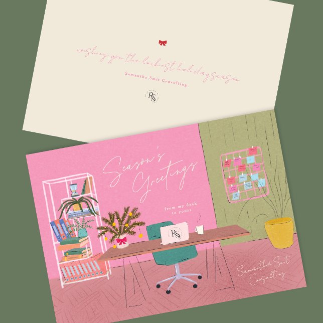 Handgezeichnete Firmenlogos Feiertagskarte (Von Creator hochgeladen)