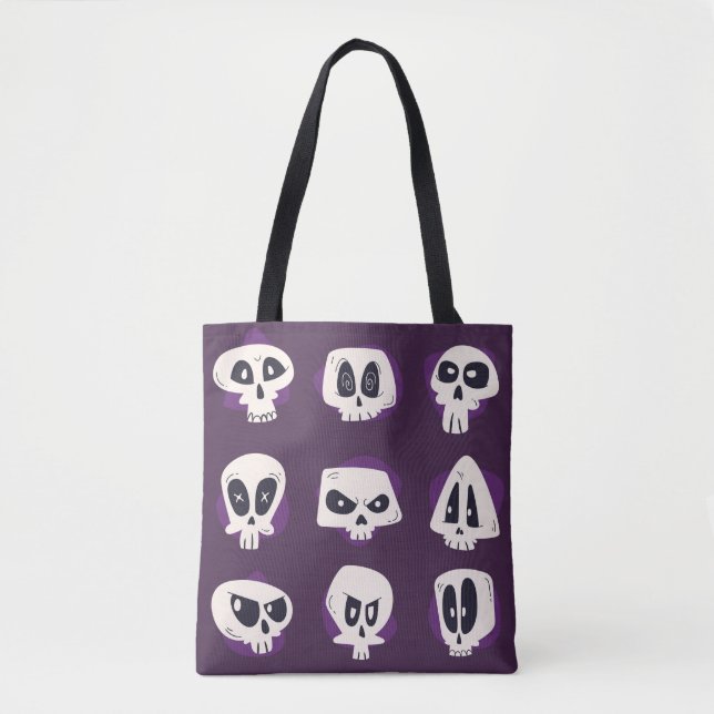 Handgezeichnete Flatdia de muertos skulls collecti (Vorderseite)