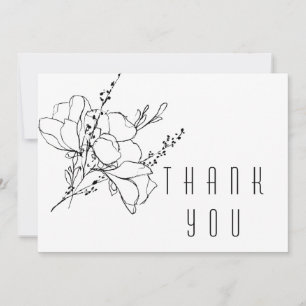 Handgezeichnete Floral II Spray Danke