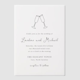 Handgezeichnete Flöten Doodle Moderne Hochzeit