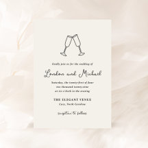 Handgezeichnete Flöten Doodle Moderne Hochzeit