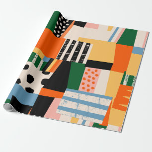 Handgezeichnete Formen. Abstrakt zeitgenössisch Geschenkpapier