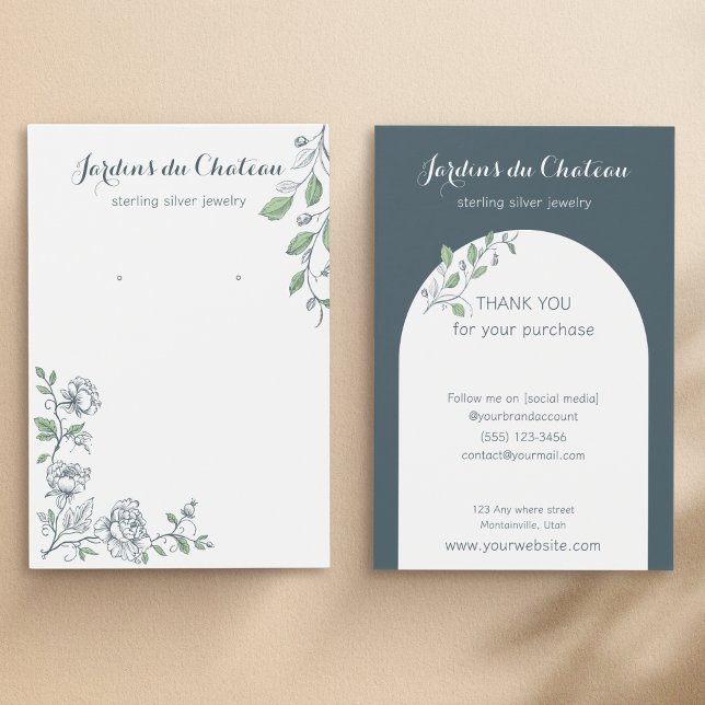 Handgezeichnete französische Ohrring-Grafikkarte (Von Creator hochgeladen)