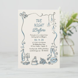 Handgezeichnete Funky Whimsical Probe Dinner Einladung